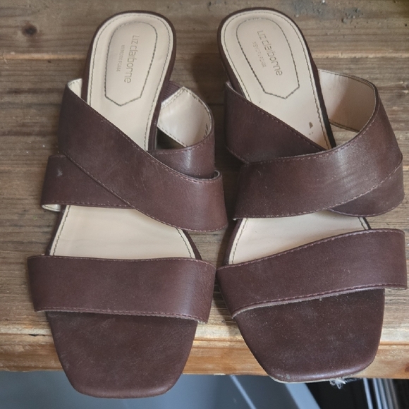 Liz Claiborne Dark Brown Women's Sandals - Picture 1 of 3
